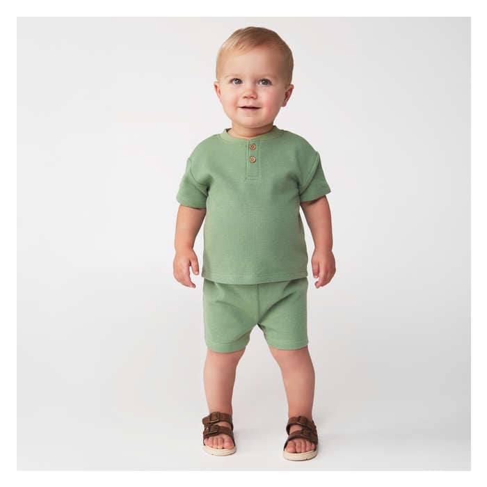 Baby Boys' 2-Piece Waffle Knit Set